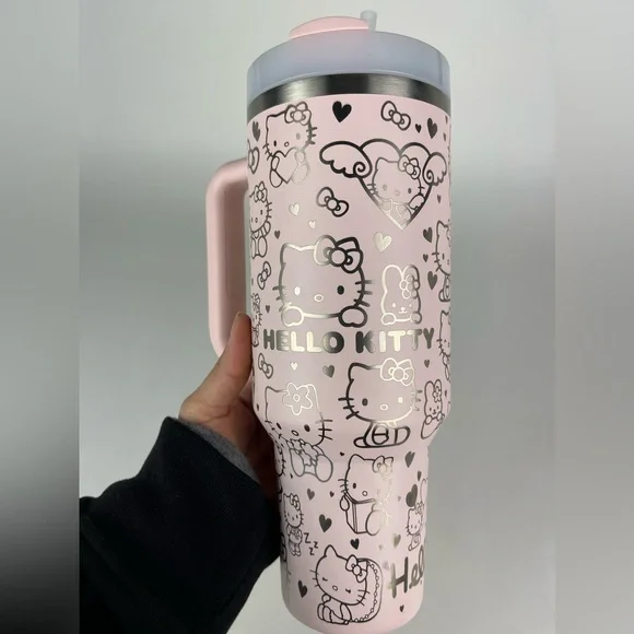 Hello Kitty 40oz Bloom Stanley Engraved - Picture 4 of 8